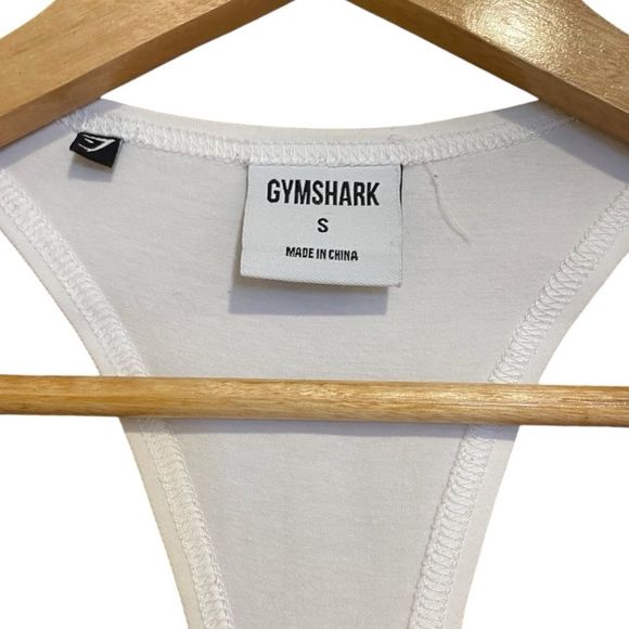 Gymshark Men’s Critical Stringer White Stretchy Muscle Tank S - Picture 5 of 12